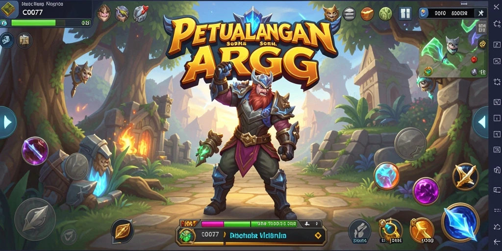Tampilan gameplay C0077 yang penuh aksi dan petualangan.