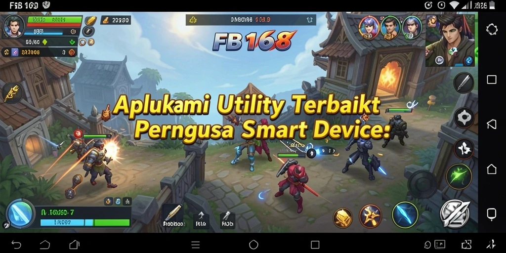 Tampilan utama aplikasi FB168 yang menunjukkan fitur Utility.