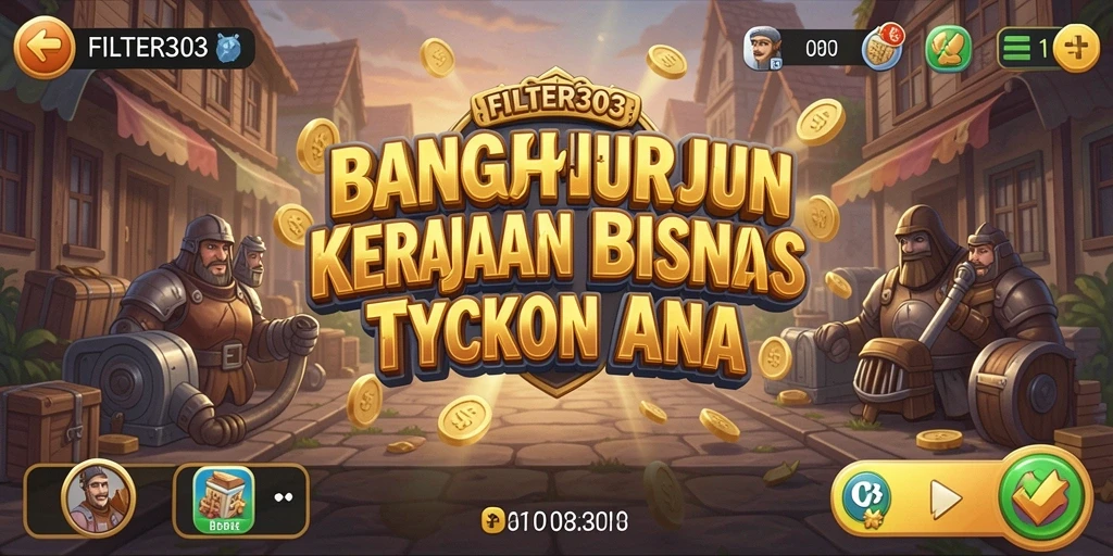 Gameplay Tycoon yang menarik menunjukkan strategi membangun bisnis.