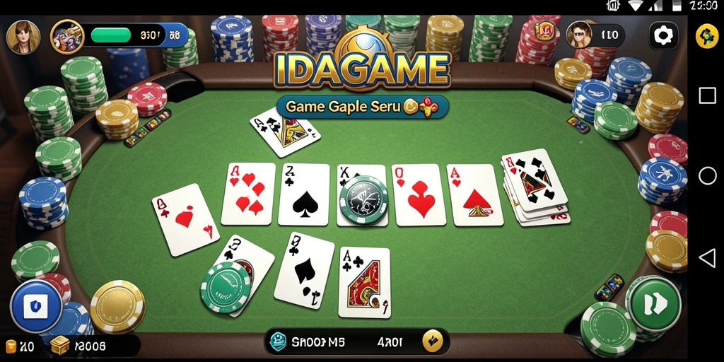 Tampilan gameplay seru Gaple di IDAGAME dengan interaksi pemain.