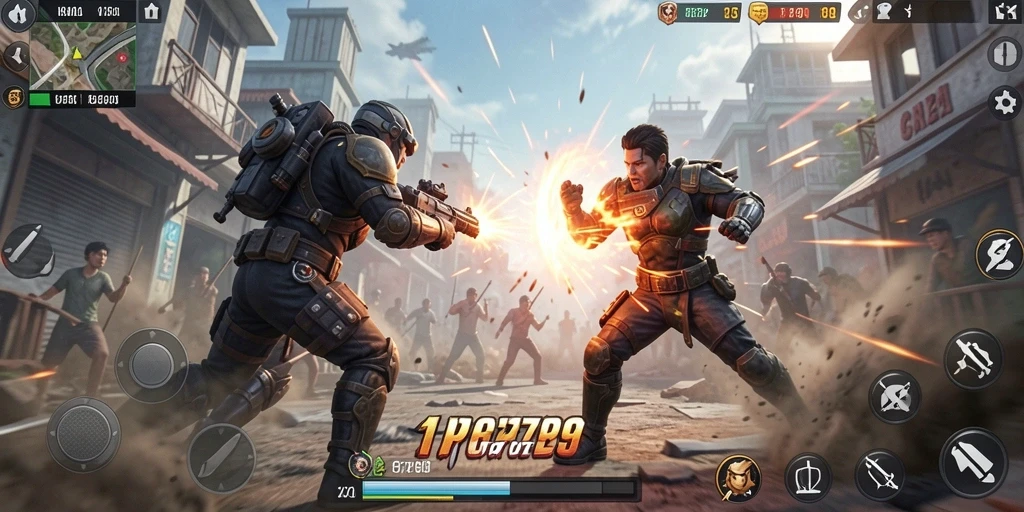 Tampilan gameplay seru dari JP6789 dengan aksi pertarungan yang dinamis.