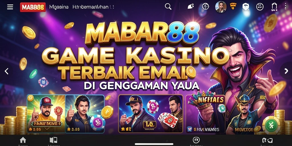 Tampilan gameplay seru MABAR88 dengan berbagai pilihan permainan Kasino.