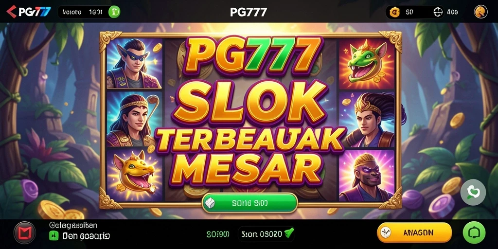 Tampilan gameplay PG777 yang menarik dengan berbagai mesin slot.