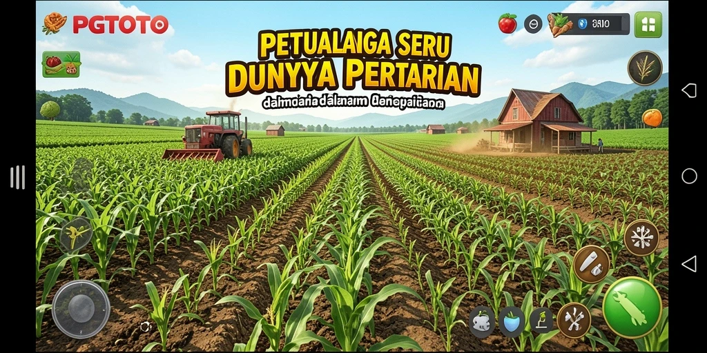 Gameplay PGTOTO menampilkan kegiatan bertani yang seru dan interaktif.