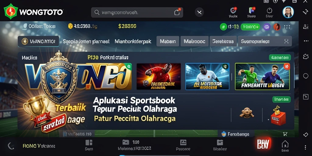 Tampilan antarmuka WONGTOTO yang menarik untuk taruhan olahraga.